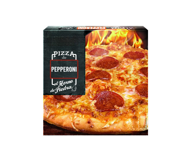 Pizza de pepperoni al horno de piedra