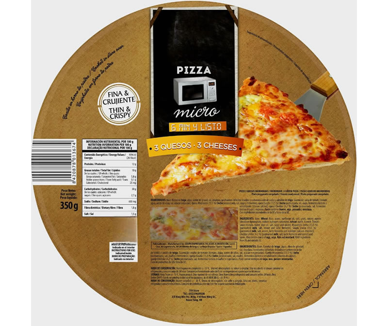 Pizza 3 Quesos Microondas