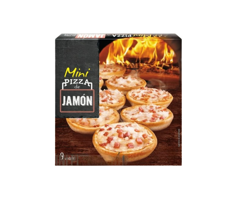 Mini Pizzas Jamn y Queso 6x270g