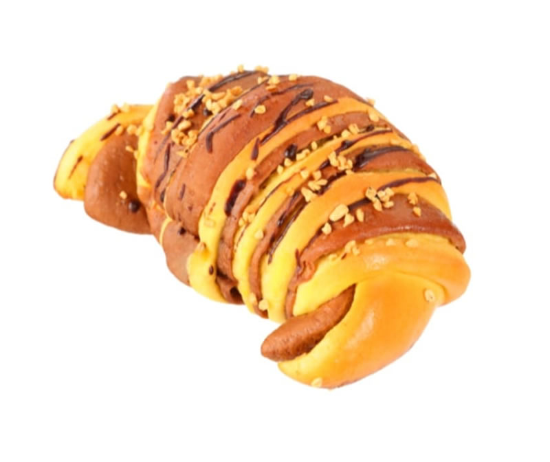 Croissant brioch bicolore au cacao cuit au four