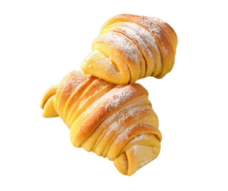 Croissant brioch  la cannelle au four