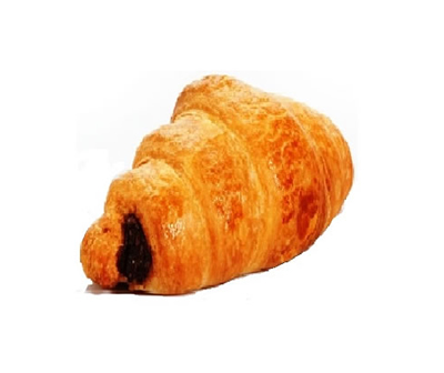 Croissant enrollado de chocolate