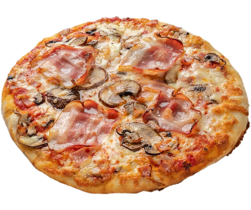 Pizza con tocino y portobello Tavola York