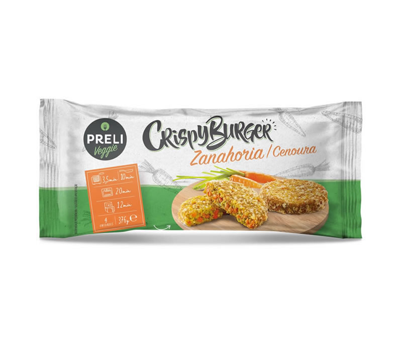 Hamburguesa crujiente de zanahoria