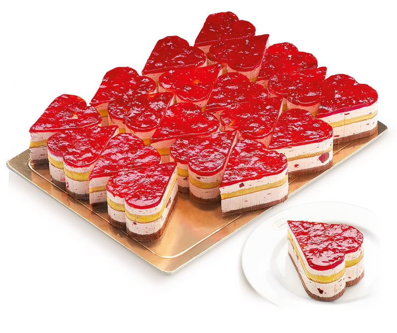 Plato De Corazones Delicias De Fresa